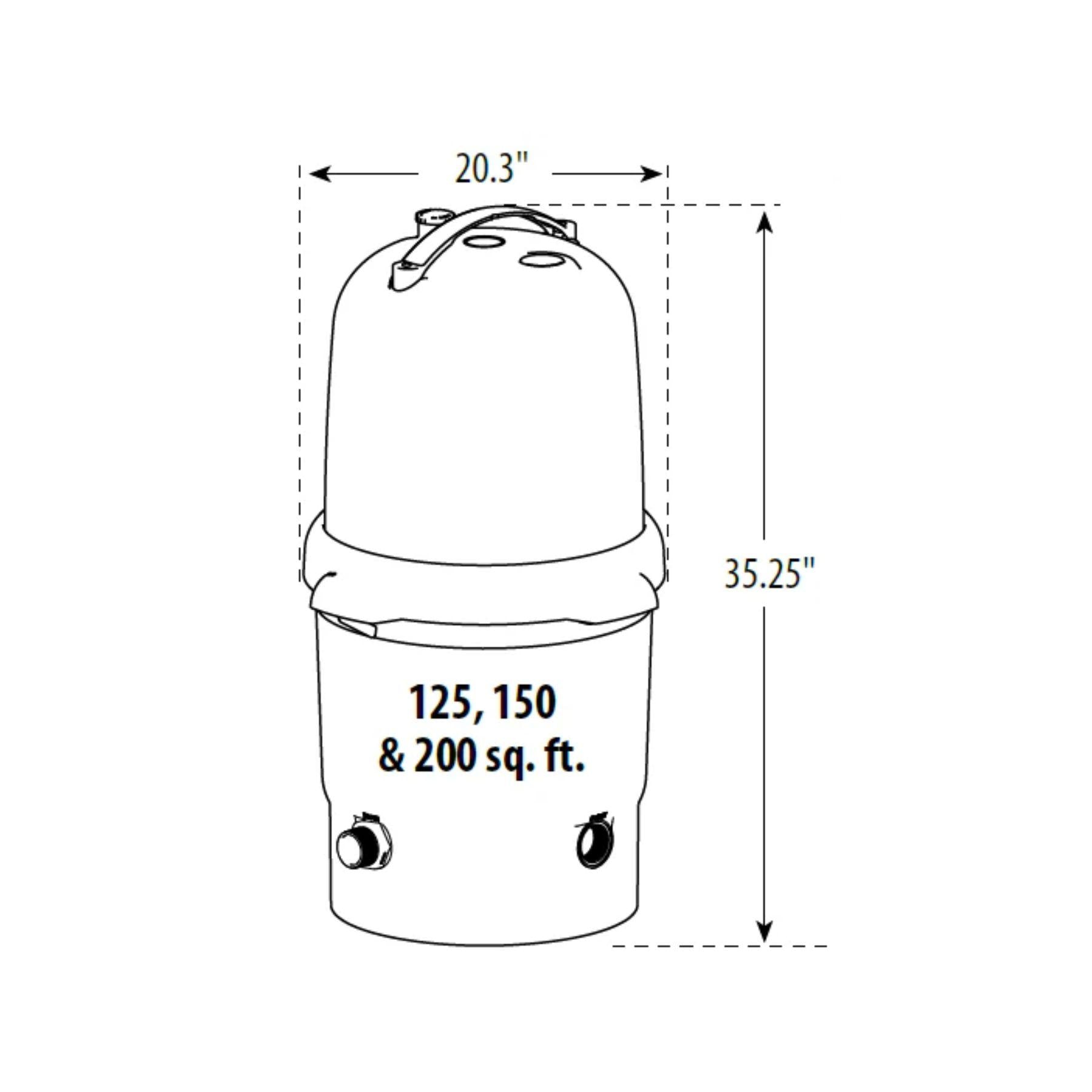 Waterway Clearwater II 150 sq. ft. Cartridge Filter System with 2 HP 2-speed Pool Pump for Above Ground Pools