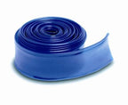 HydroTools transparent blue 1.5-inch by 50-foot swimming pool filter backwash hose, rolled into a coil