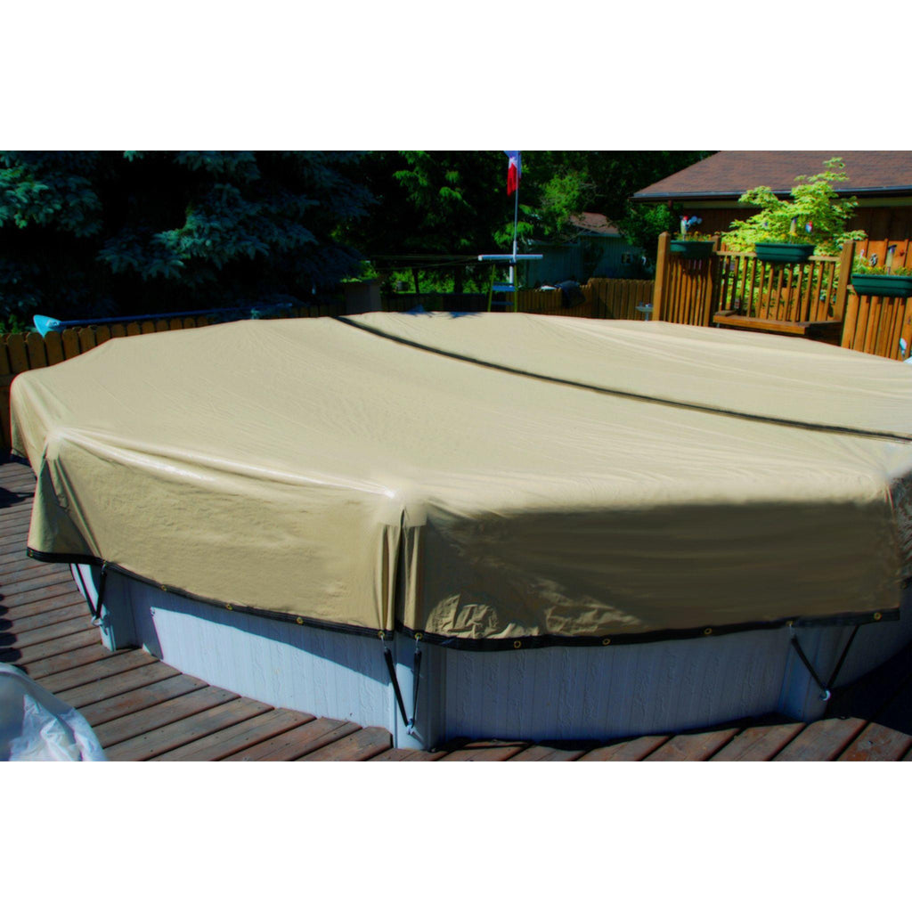 10-Year HPI Ultimate Winter Pool Cover for 33' Round Pools (Cover Size 37') Made In America