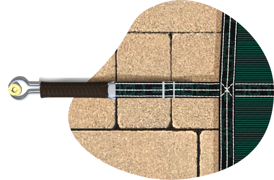 Loop-Loc 20 ft. x 40 ft. Rectangle Super Dense Mesh Blue Safety Cover