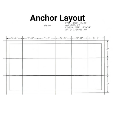 HPI Yard Guard Standard Mesh 90 Safety Cover for Rectangular Pool Size 16' x 32'