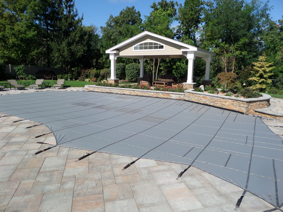 Loop-Loc Ultra-Loc III Solid Safety Cover with Mesh Drain Panels for 18' x 36' Rectangular Pool