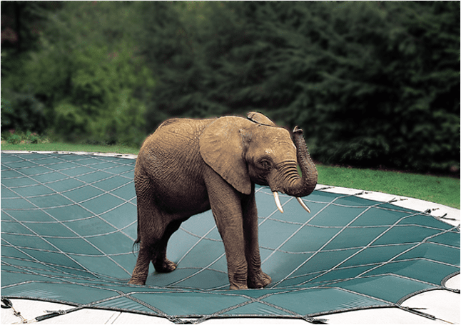 Loop-Loc 20 ft. x 40 ft. Rectangle Super Dense Mesh Blue Safety Cover