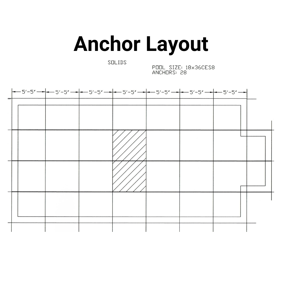 HPI Yard Guard Aquamaster 100% Solid Safety Cover for Rectangular Pool Size 18' x 36' with 4' X 8' Center End Step