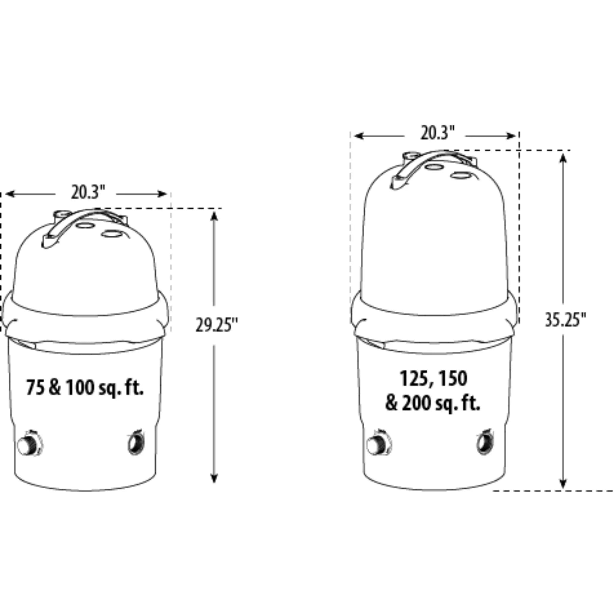Waterways Cartridge Filter Tank, Clearwater II, 150 SQ FT, 1-1/2" (FC1507)