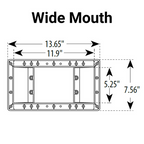 Waterway Flo-Pro II Wide Mouth Pool Skimmer with double sided wall gasket