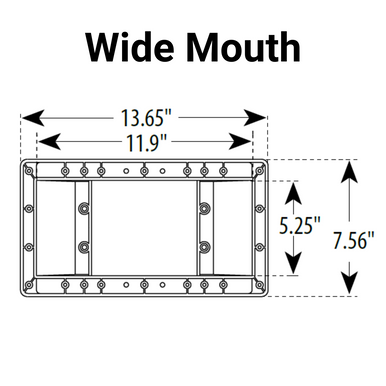 Waterway Flo-Pro II Wide Mouth Pool Skimmer with double sided wall gasket