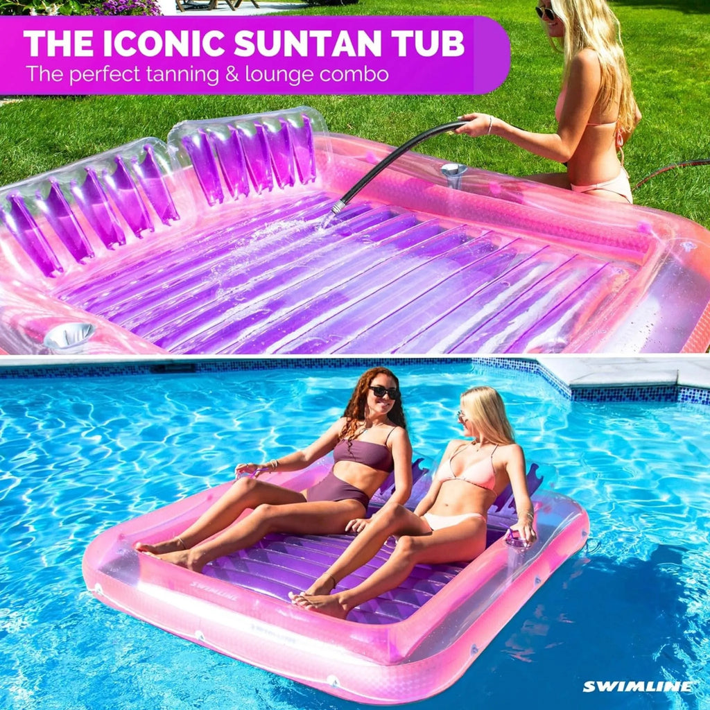 Swimline Pink SunTan Tub XL Inflatable Pool Lounger
