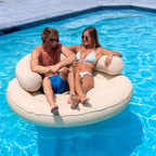 Swimline Cloud Chaise Hybrid 360 - Oxford Fabric Pool Float Lounge with Removable Backrest