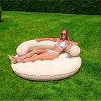 Swimline Cloud Chaise Hybrid 360 - Oxford Fabric Pool Float Lounge with Removable Backrest