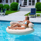 Swimline Cloud Chaise Hybrid 360 - Oxford Fabric Pool Float Lounge with Removable Backrest