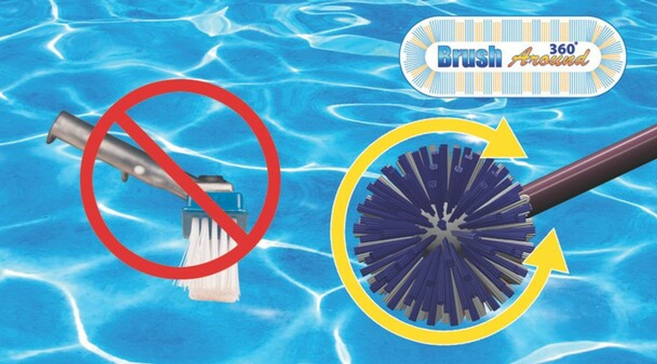 Blue Torrent 18" Brush Around 360 Swimming Pool Brush