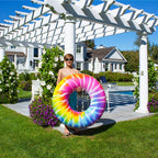 Swimline 36.5" Spiral Tie Dye Inflatable Pool Ring
