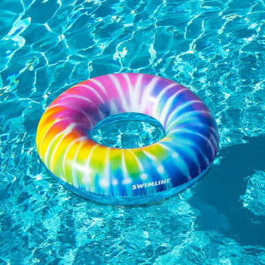 Swimline 36.5" Spiral Tie Dye Inflatable Pool Ring