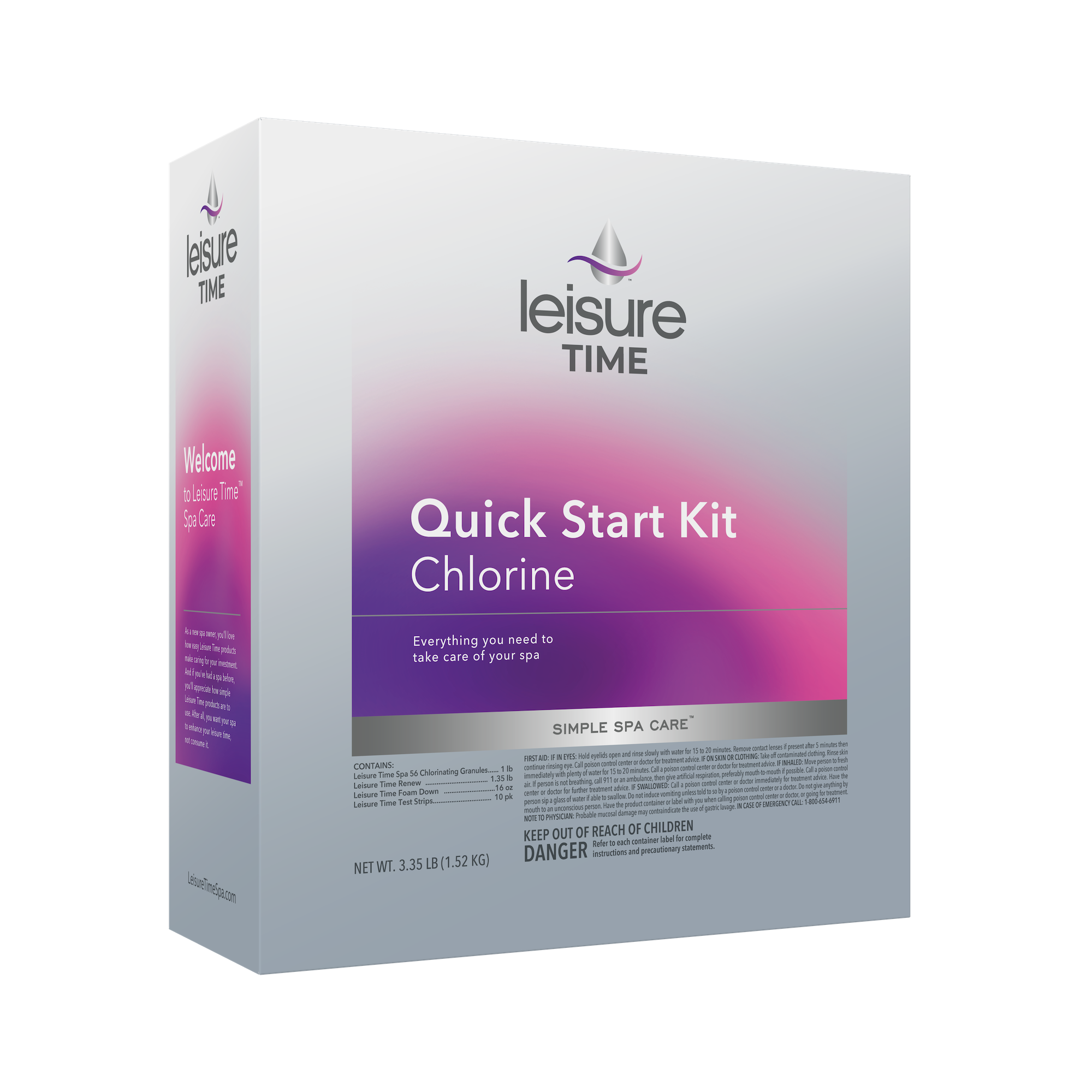 Leisure Time Chlorine Quick Start Spa Kit product box