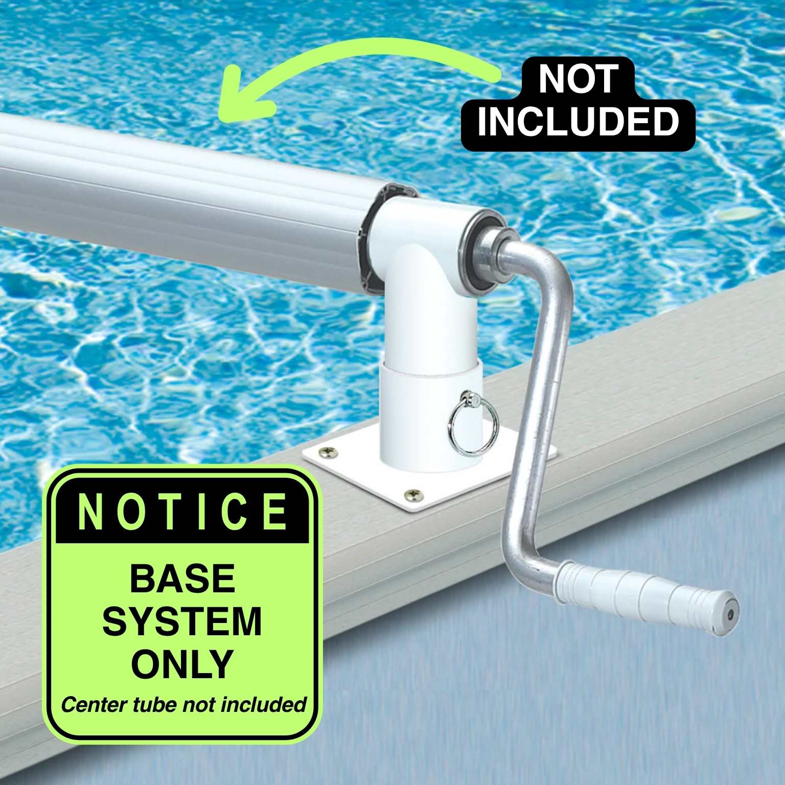 Swimline 50050 Above-Ground Pool Solar Reel Base Kit (Tube Not Included)