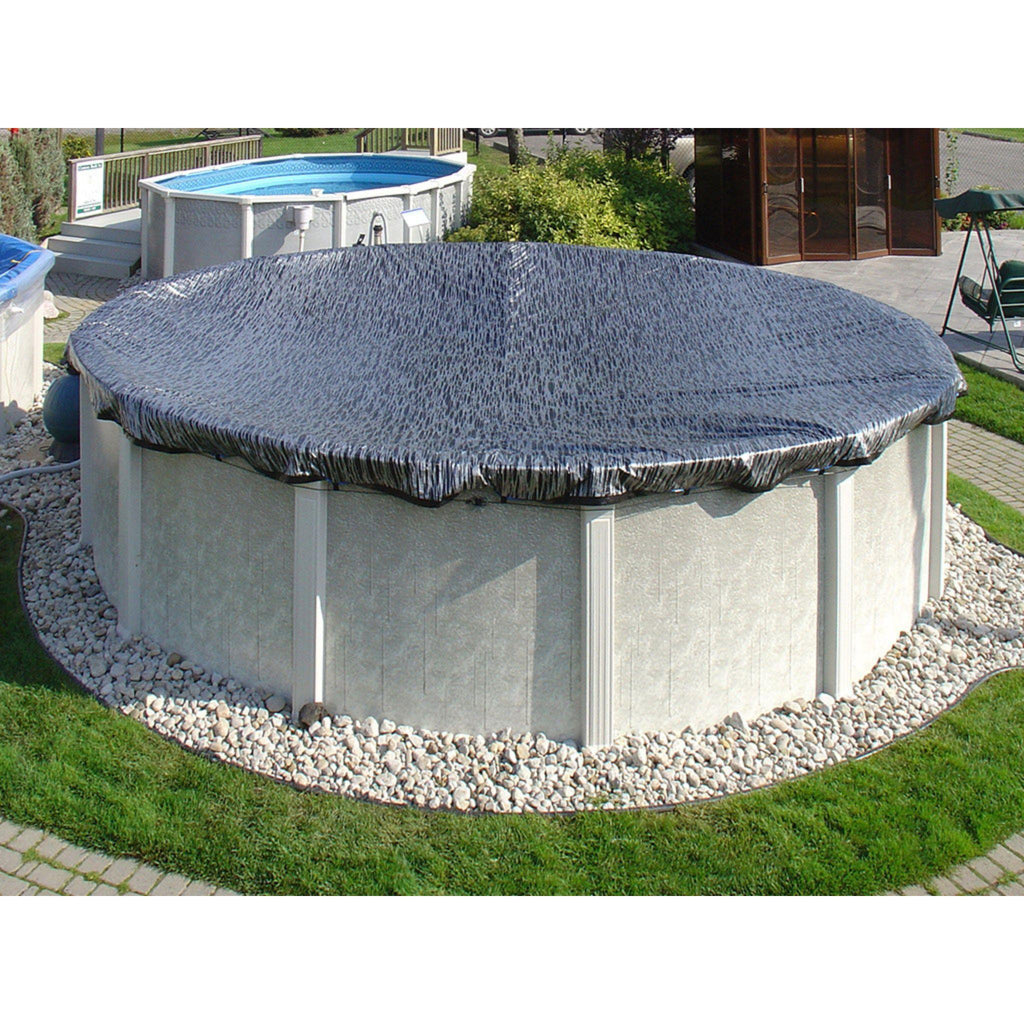 8-Year HPI Enviro Mesh Winter Pool Cover for 21' Round Pools (Cover Size: 24') Made In America