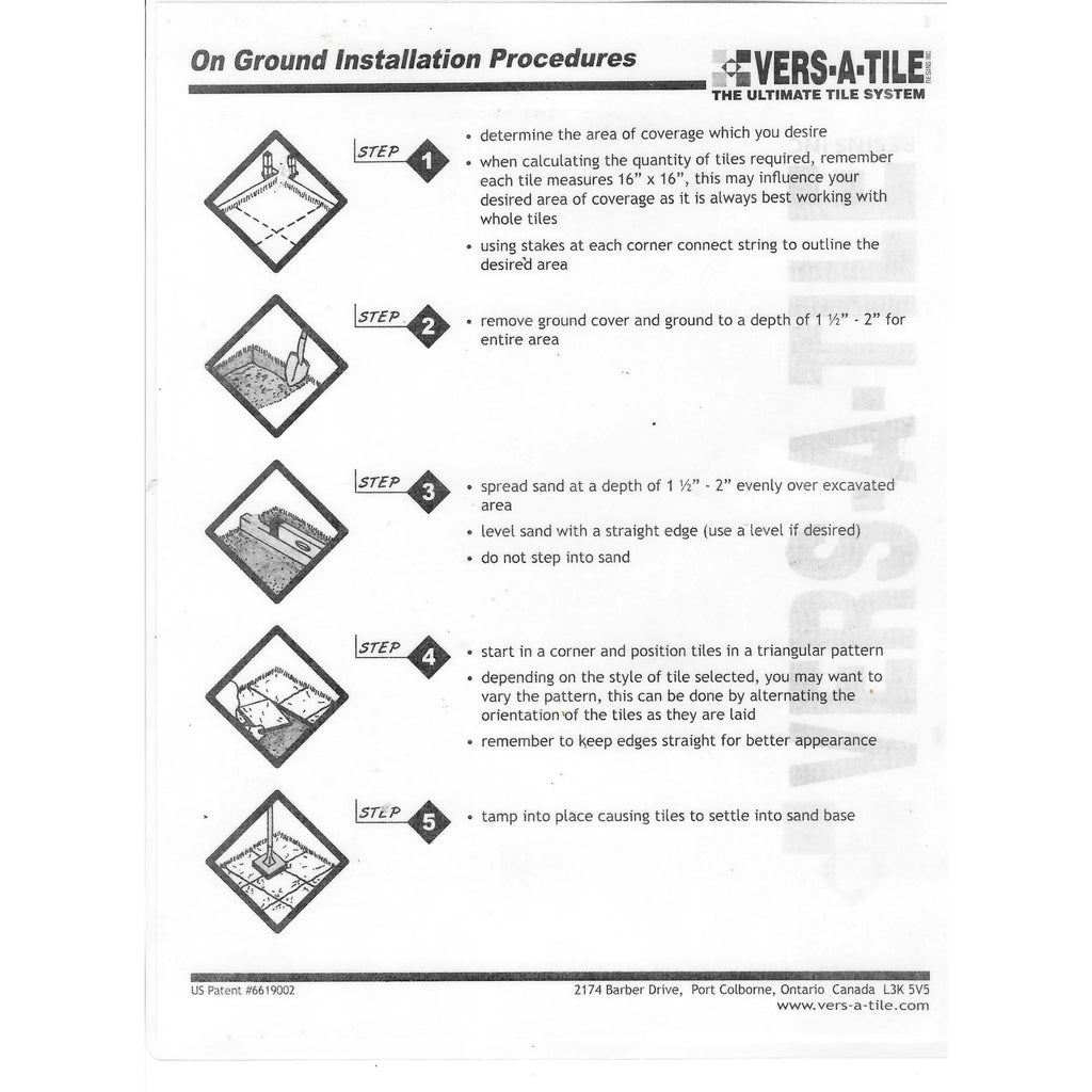 Vinyl Works Vers-a-tile Interlocking Tile System, 4-Pack