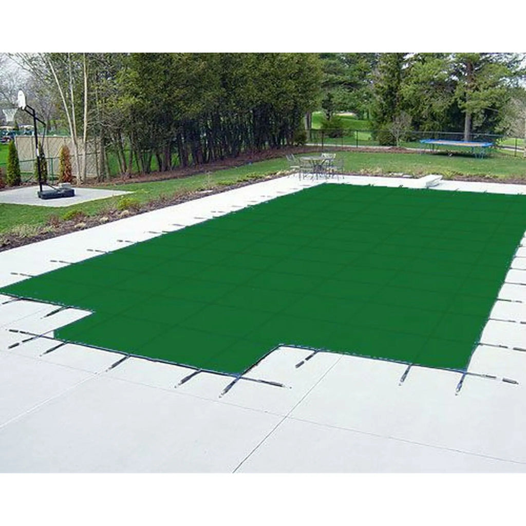 HPI Yard Guard Aquamaster 100% Solid Safety Cover for Rectangular Pool Size 18' x 36' with 4' X 8' Center End Step