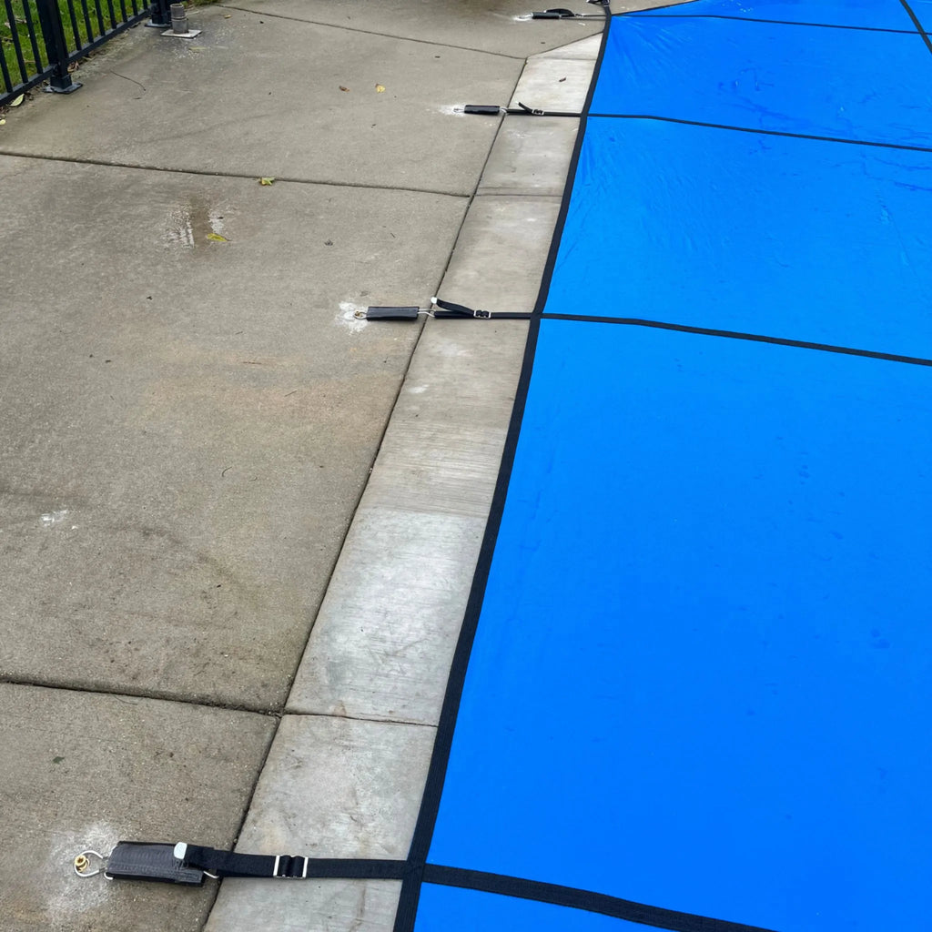 HPI Yard Guard Aquamaster 100% Solid Safety Cover for Rectangular Pool Size 18' x 36' with 4' X 8' Center End Step