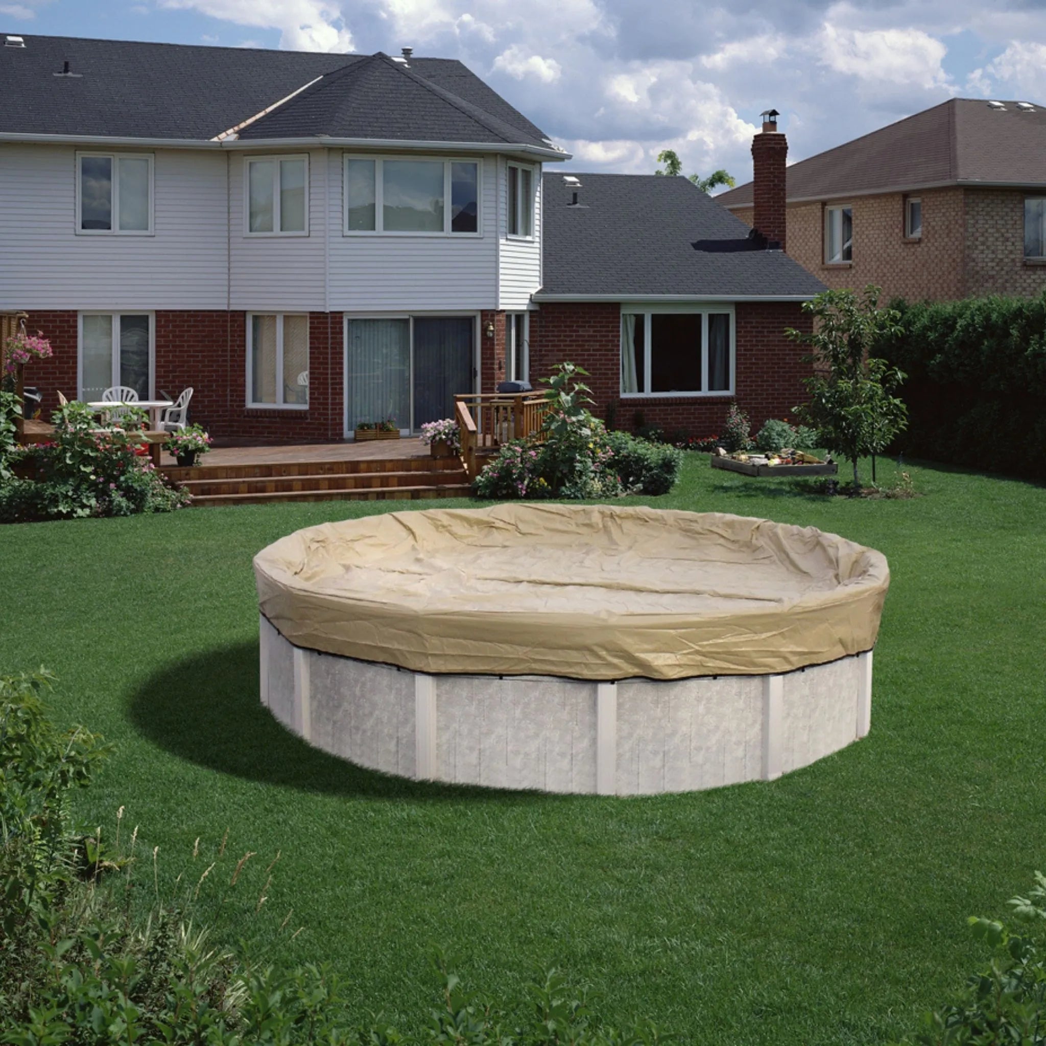 20-Year HPI Armor Kote Winter Pool Cover for 21' x 41' Oval Pools (Cover Size: 25' x 45') Made In America