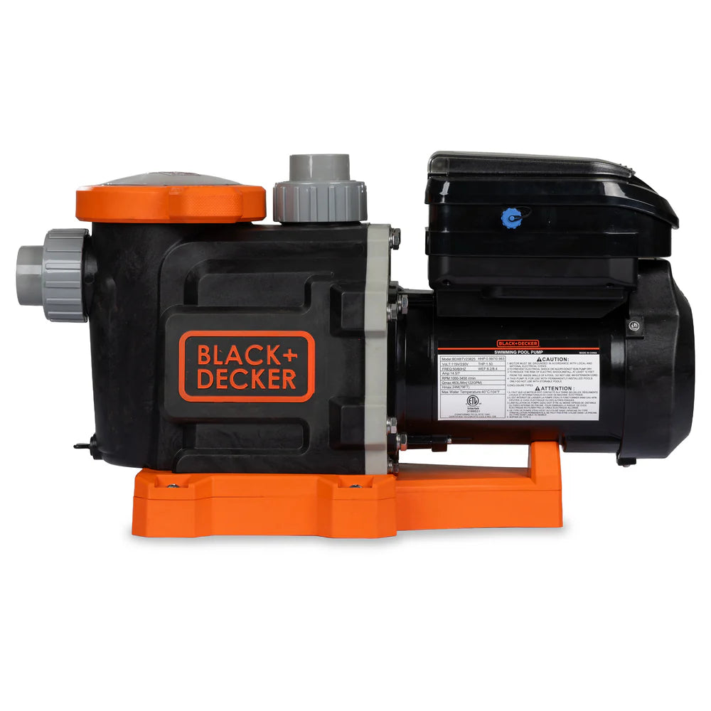 BLACK + DECKER 2 HP Variable Speed InGround Pool Pump - Energy Star Certified In-Ground Pump, 220V/240V
