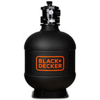 BLACK + DECKER 24" Sand Filter Tank w/ 2" 6-Way Valve & Pedestal Base