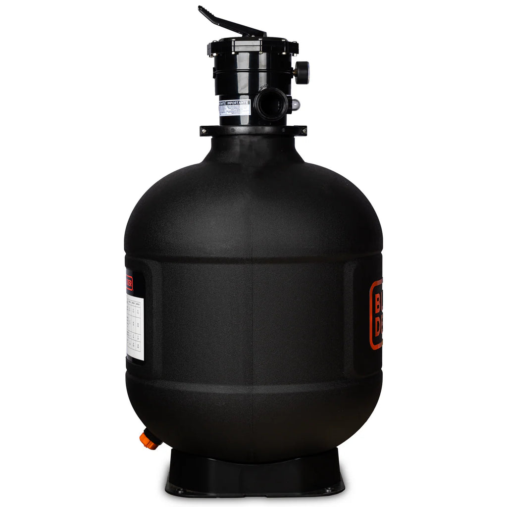BLACK + DECKER 24" Sand Filter Tank w/ 2" 6-Way Valve & Pedestal Base