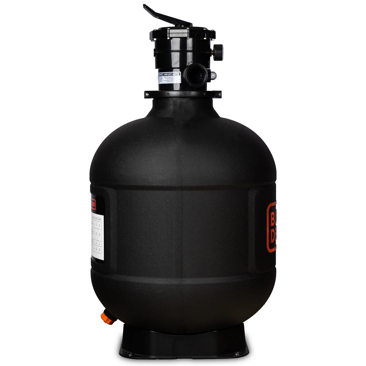 BLACK + DECKER 24" Sand Filter Tank w/ 2" 6-Way Valve & Pedestal Base