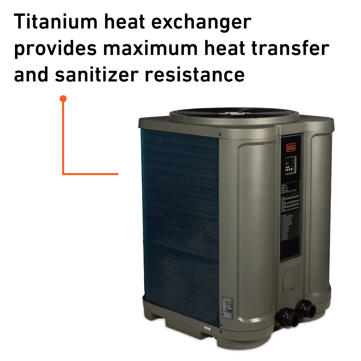 BLACK + DECKER Energy-Saving Heat Pump 137,000 BTU to Heat 45,000 Gallon Pool