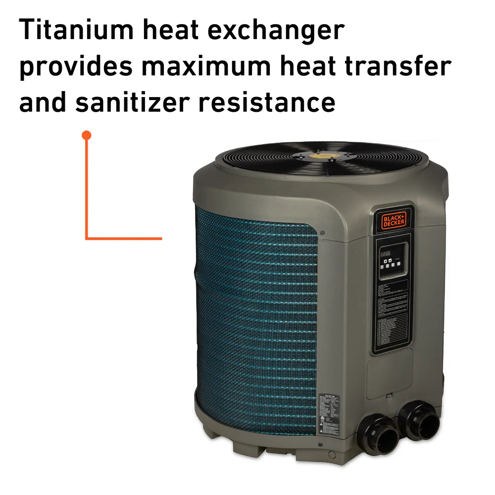 BLACK + DECKER Energy-Saving Heat Pump 53,000 BTU to Heat 10,000 Gallon Pool