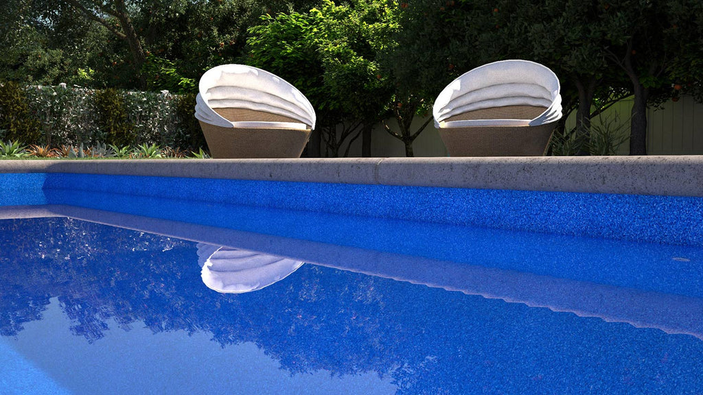 Blue Granite Full Floor Borderless GLI Inground Pool Liner 27 Mil