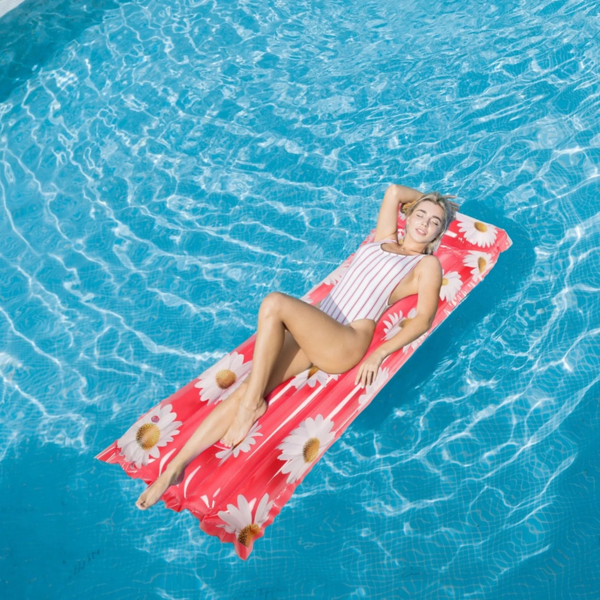 Floatopia Inflatable Print Design Air Mattress for Swimming Pools