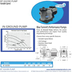 Blue Torrent 2.0 HP Variable Speed In-Ground Swimming Pool Pump