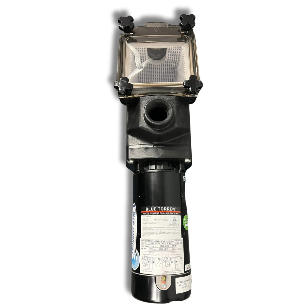 Blue Torrent Typhoon 1.5 HP 48-Frame In-Ground Pool Pump - Hayward Super Pump Replacement