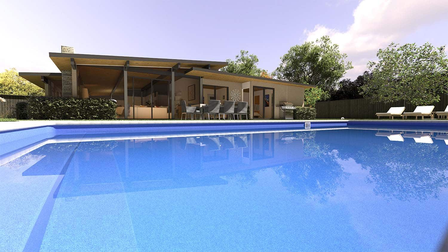 Cobalt Cypress Full Floor Borderless GLI Inground Pool Liner 27 Mil