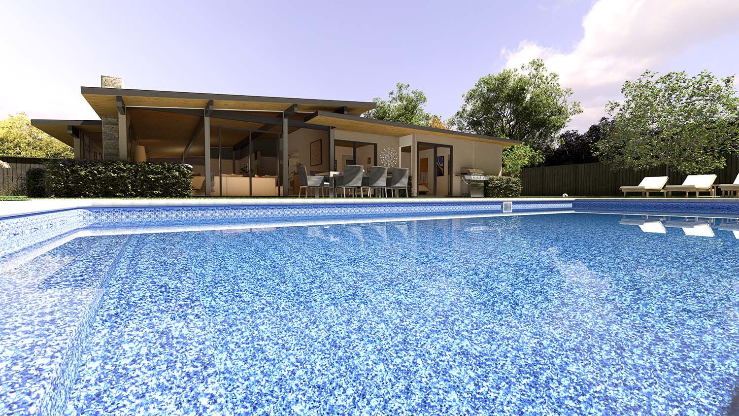 Mount Olympus with Aegean Sea Destination Series GLI Inground Pool Liner 27 or 20 Mil