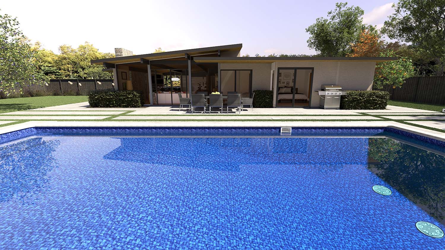 Citadel Corfu Full Floor Borderless GLI Inground Pool Liner 27 Mil