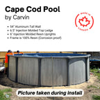 Carvin Cape Cod 27’ x 54” Round Above Ground Pool Kit (Aluminum Wall) with FREE Cosmy 200 Pool Cleaner