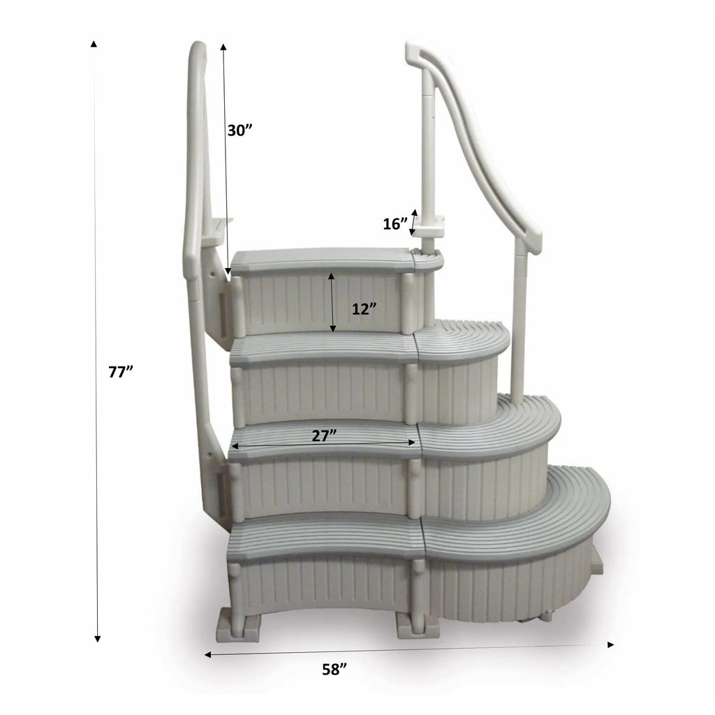 Confer Plastics Curve InPool Complete Step System for Above Ground Pools