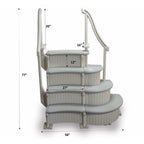 Confer Plastics Curve InPool Complete Step System for Above Ground Pools