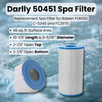 Darlly 50451 Filter Cartridge Replaces PLBS50, C-5345 and FC2970