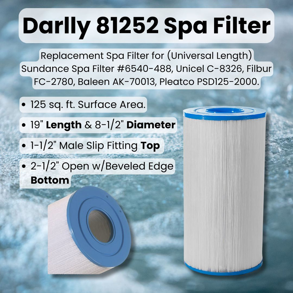 Darlly 81252 Filter Cartridge Replaces PSD125-2000, C-8326, and FC-2780