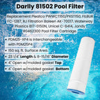 Darlly 81502 Filter Cartridge for Waterway Clearwater II 150 Replaces PWWCT150, C-8414, and FC-1287