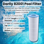 Darlly 82001 Filter Cartridge Replaces C-8419, PWWCT200 and FC-1288