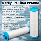 Garden Hose Water Filter for Swimming Pools and Hot Tubs Up To 10K Gal.