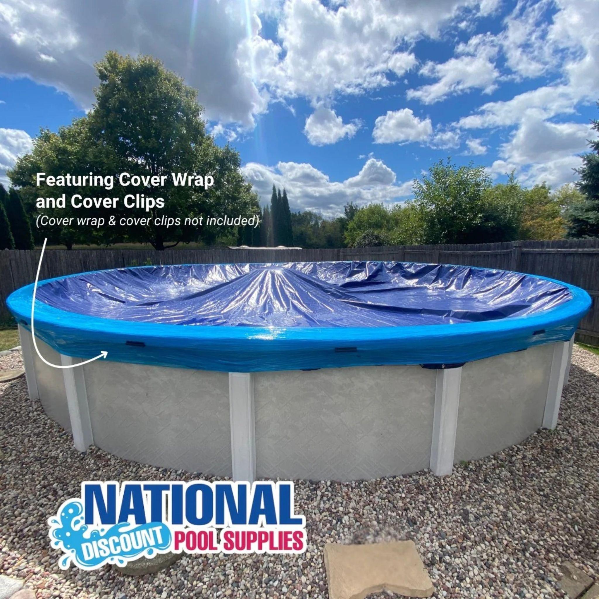 8-Year Midwest Canvas Deluxe Winter Pool Cover for 16' x 24'/25' Oval Pools (Cover Size 19' x 28')