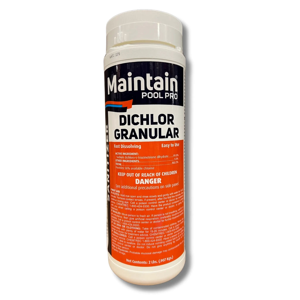 Di-Chlor Granular Chlorine, 2 lbs. - 99% Sodium Dichlor.