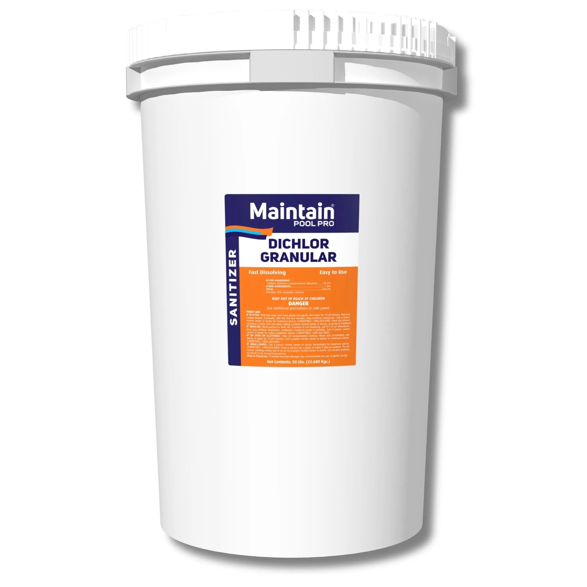 Di-Chlor Granular Chlorine, 50 lbs. - 99% Sodium Dichlor.