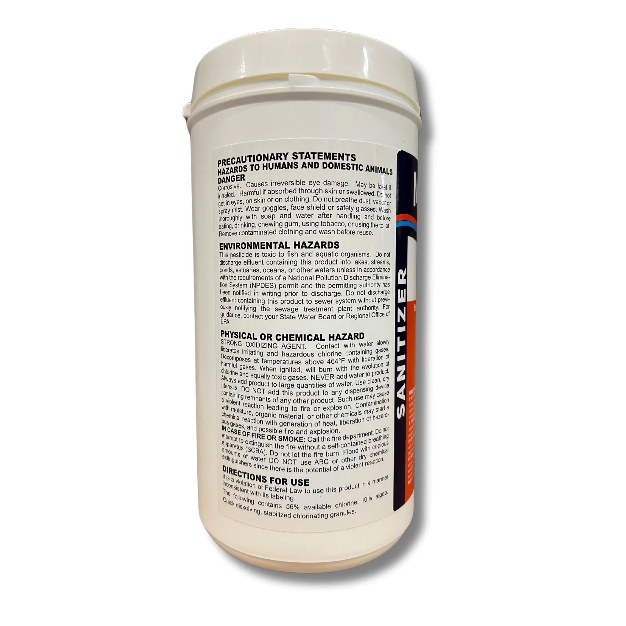Di-Chlor Granular Chlorine, 5 lbs. - 99% Sodium Dichlor.